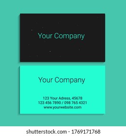 
beautiful contrasting stylish elegant color business card for your small and medium business. Cafe, beauty salons, manicure, hairdresser, food delivery, groomer, fitness trainer, yoga, restaurant, gu