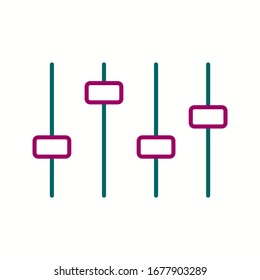 Icono de vector de línea de controles hermosos