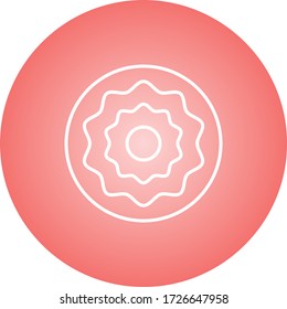 Beautiful Cookies Line Vector Icon