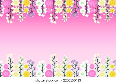 diseño de fondo de flores bonito y fresco
