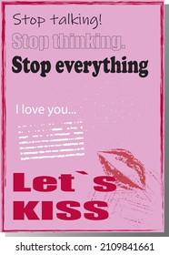 Beautiful and cool vector designed poster for Valentine`s day and other selebrations. For girlfriend, boyfriend, wife, husband, couples etc. Cute decorative illustration to your valentine with love!