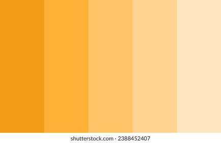 Beautiful and Cool Yellow Tone Color Palette Vector Illustration