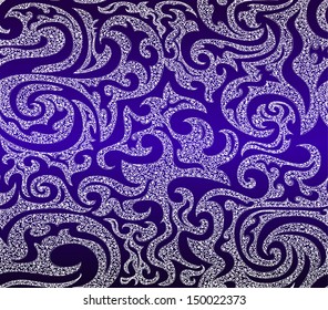 Beautiful cosmic figured seamless pattern. 