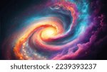 Beautiful cosmic Outer Space spiral background Wallpaper Illustration