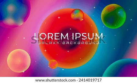 Beautiful cosmic universe with eye portal. Abstract galaxy background design.