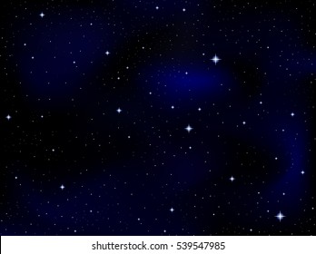 Beautiful cosmic vector background with starry sky and galaxies and constellations in outer space 