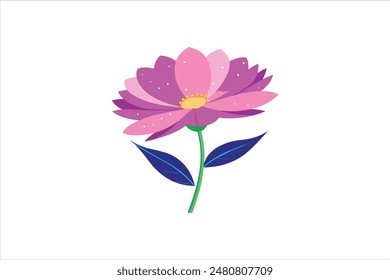 Una hermosa ilustración de Vector de flores de cosmos.