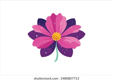 A beautiful cosmos flower vector artwork illustration.
