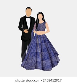 Beautiful Couple in Formal Dress Design. Illustrator and designer. Wedding Invites, save the date, Birthday Invites, Video Invites, E-Cards.