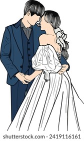 beautiful couple wedding or valentine celebration