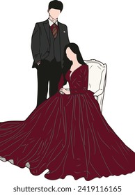 beautiful couple wedding or valentine celebration