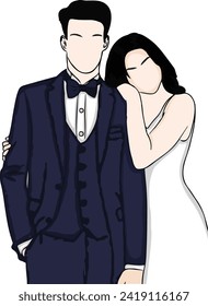 beautiful couple wedding or valentine celebration