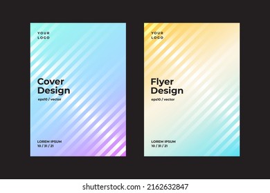 Beautiful cover for catalog, brochure, leaflet, handbill, blank, booklet, pamphlet and annual report design. Pattern. Colorful gradient