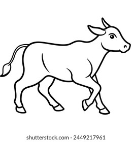 hermosa Ilustración vectorial de patrón de carrera de vaca