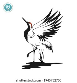 hermosa ilustración del vector de grúas