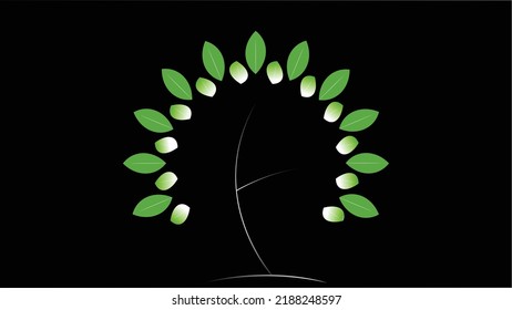 Beautiful Created tree with illustrator