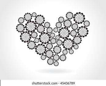 beautiful creative artwork pattern romantic heart, illustration