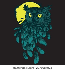 Beautiful and creative bird design made by illustration. Design made for fabrics printing, garments printing and other.