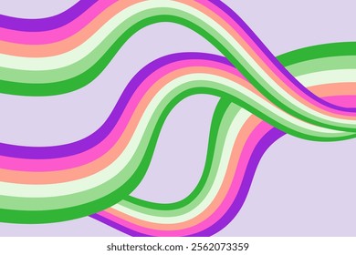 beautiful and creative color waves lines retro vibes background wallpaper concept