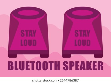 BEAUTIFUL AND CREATIVE DESKTOP COMPUTER AND LAPTOP AUDIO SOUND NEW WIRELESS BLUETOOTH SPEAKER SEAMLESS PATTERN VECTOR