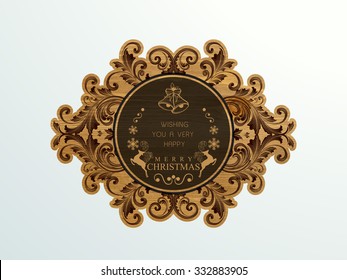 Beautiful creative floral design decorated greeting card for Merry Christmas celebration.