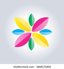 Hermosas Flores Creativas Dejan Ilustración de Diseño Vector aislada en fondo blanco. 