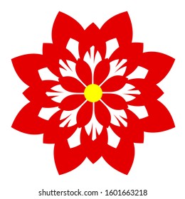 Beautiful creative flower-shaped design vector