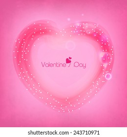 Beautiful creative heart shape on pink background for Happy Valentine's Day celebrations.