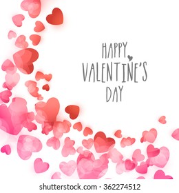 Beautiful creative hearts decorated greeting card design for Happy Valentine's Day celebration.