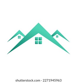 schönes und schönes kreatives Home-Logo auf sauberem weißem Hintergrund