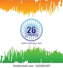 Beautiful and creative images for Republic Day of INDIA with flag and Ashoka chakra