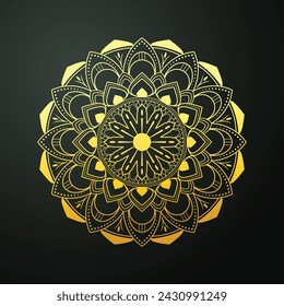 Hermoso fondo creativo de mandala. Mandala decorativa para impresión, póster, portada, folleto, flyer y banner.