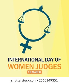 BEAUTIFUL AND CREATIVE NEW DESIGN INTERNATIONAL DAY OF WOMEN JUDGES VECTOR GRAPHICS POSTER, BANNER, COVER, BACKGROUND ILLUSTRATOR DESIGN