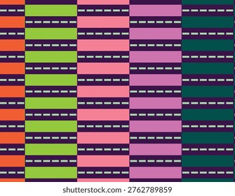 Beautiful and Creative Road Seamless Vector Pattern Graphics Illustration Cover, Background New Design