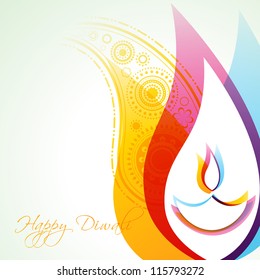 beautiful creative vector colorful happy diwali background