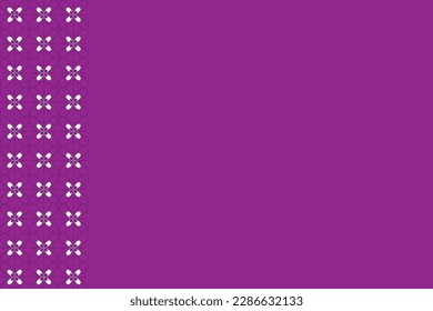 Beautiful creative white floral pattern in purple background, vintage design for cards, presentations, posters, banners, flyers, book covers