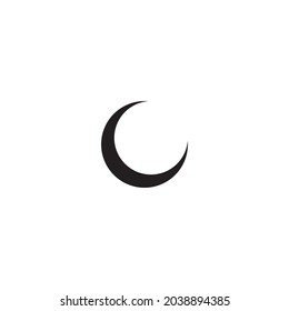 beautiful crescent moon logo design 