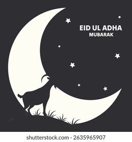 Beautiful Crescent Moon and Stars Silhouette – Elegant Night Sky Art