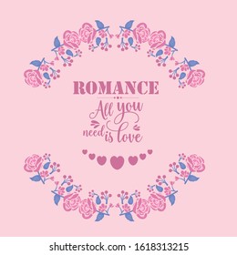Beautiful crowd of leaf and floral frame, for elegant romance invitation card template design. Vector