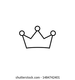 beautiful crown icon on a white background