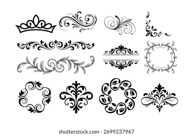 Bela ilustração do vetor da coroa. Inclui ornamento decoração objeto artístico design gráfico elegante arte isolada.