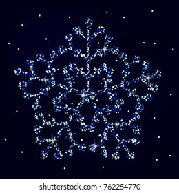 Beautiful crystal snowflake