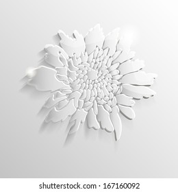 Beautiful crystal stylized aster