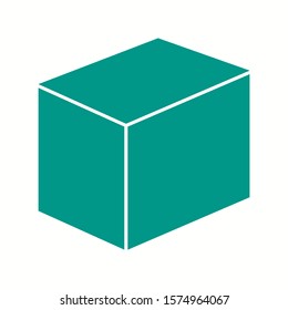 Beautiful Cube Glyph Vector Icon