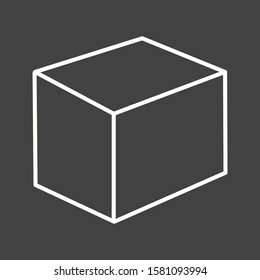 Beautiful Cube Line Vector Icon