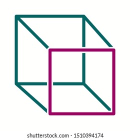Beautiful Cube vector line icon