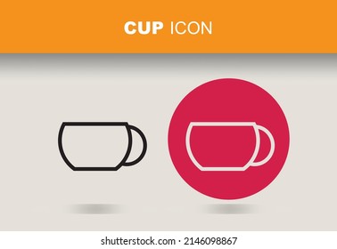 Beautiful Cup Icon Vector Design