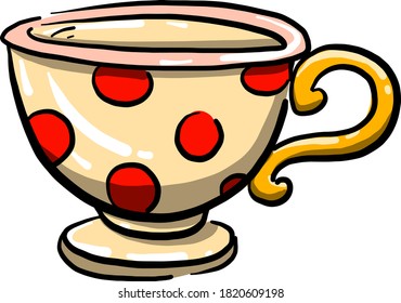 Beautiful cup, illustration, vector on white background