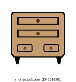 Beautiful cupboard icon vector image