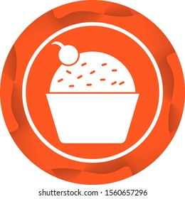 Beautiful Cupcake Glyph Vector Icon